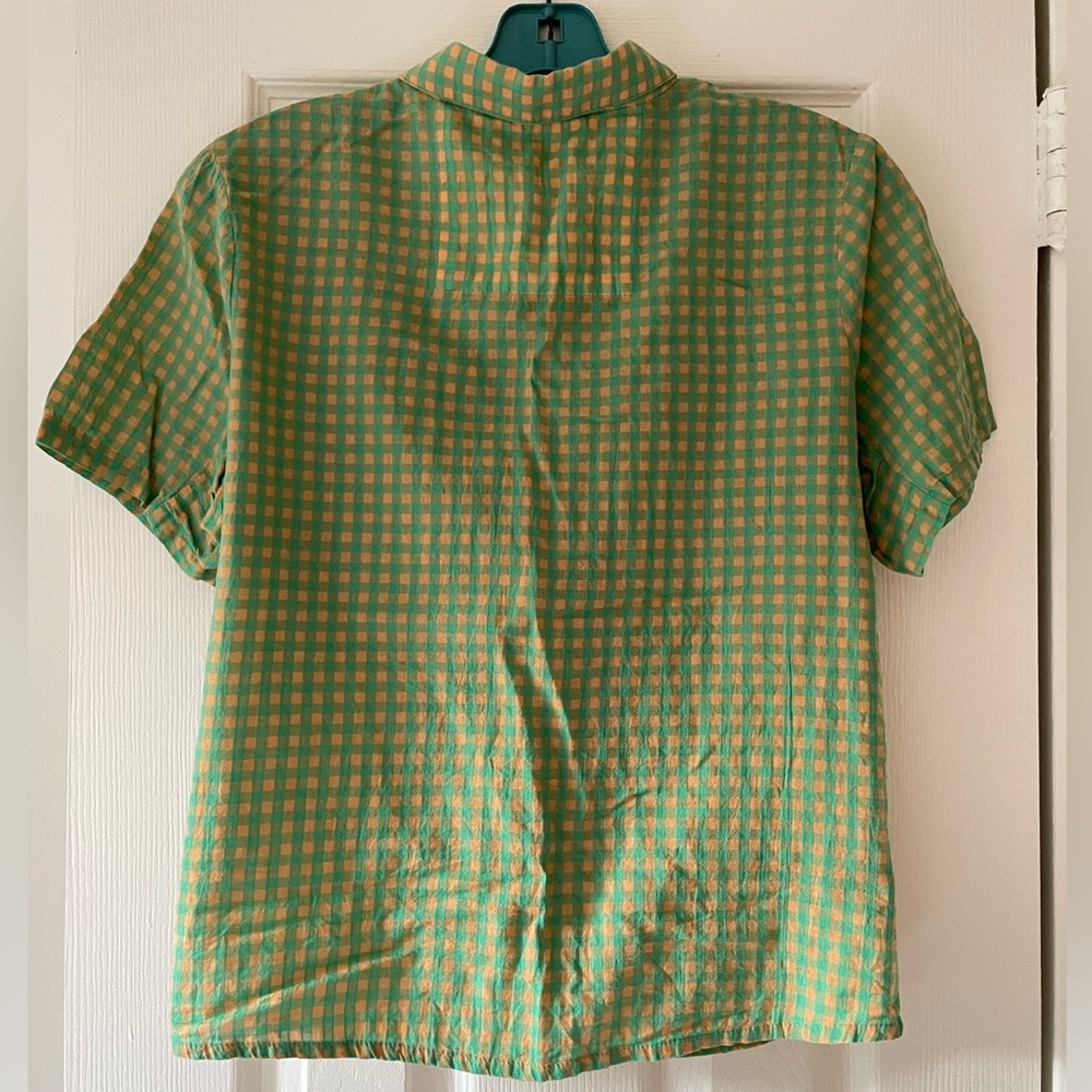 Ace & Jig Green and Yellow Checkered Winnie Top - Picture 2 of 3